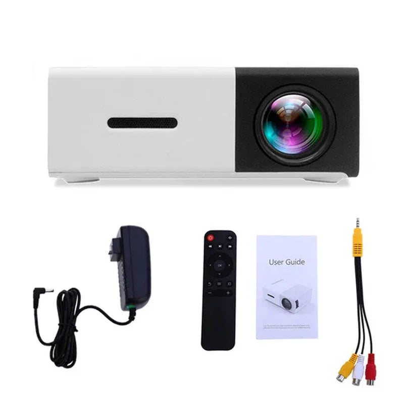 Mini Portable Projector – 1080P Full HD Support, Portable LED Projector, 4K Video Playback, Multiple Connectivity Options
