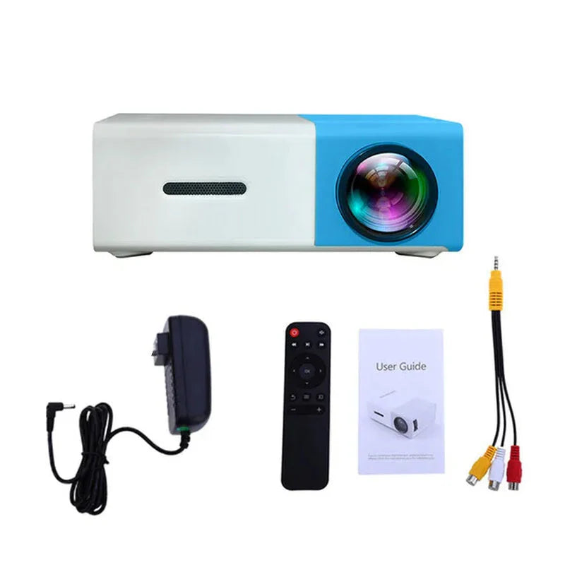 Mini Portable Projector – 1080P Full HD Support, Portable LED Projector, 4K Video Playback, Multiple Connectivity Options